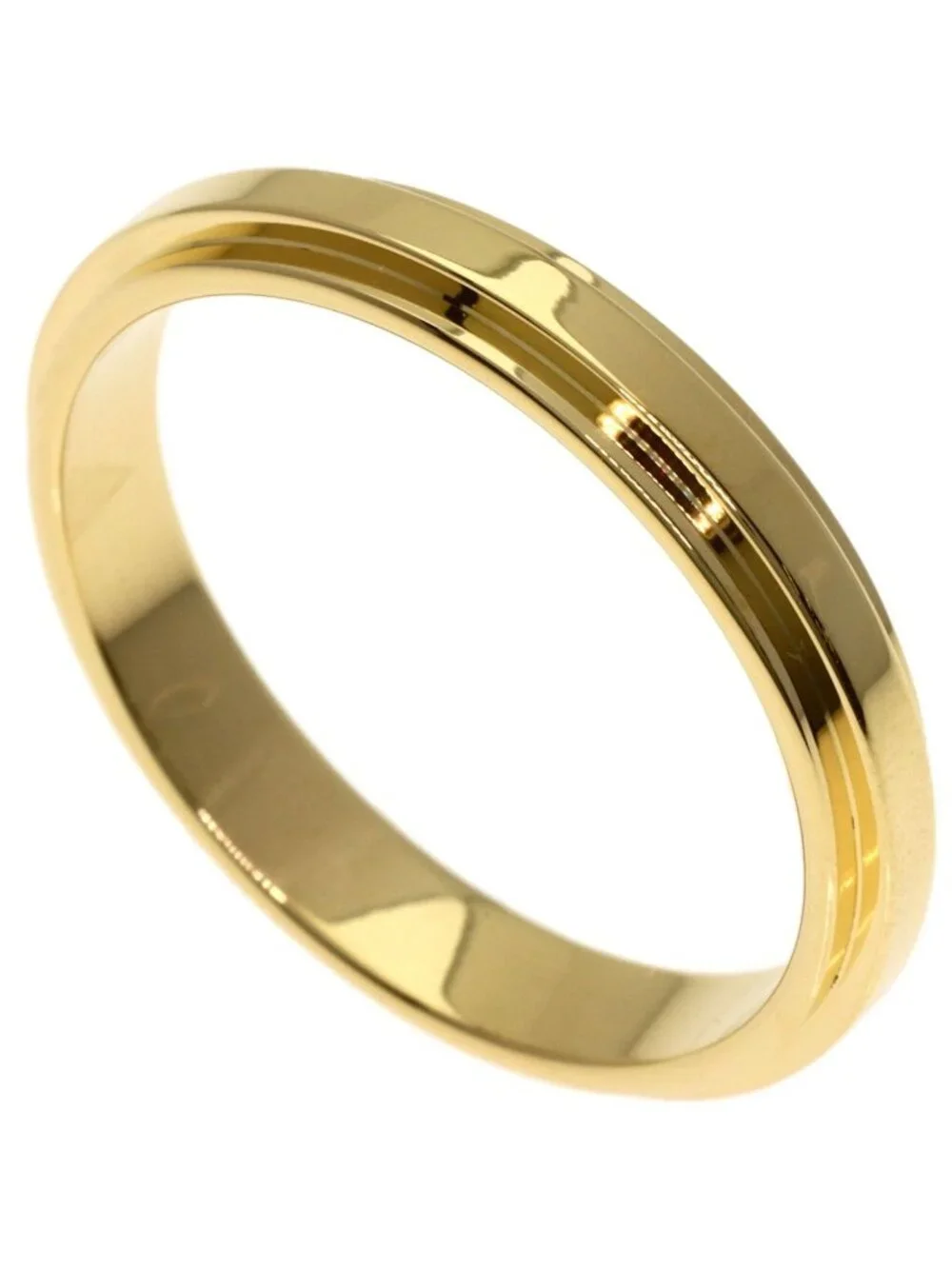 Gucci Straight Rough Ring 18k Yellow Gold